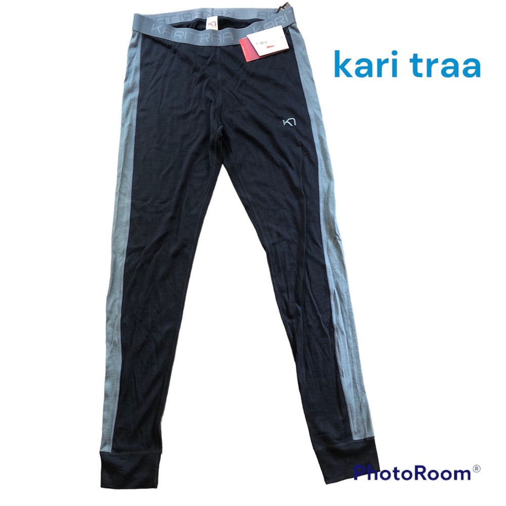 Kari Traa Blue  Leggings with Gray Side Panels